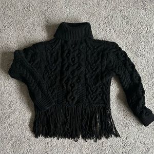 Cable knit turtleneck sweater size medium.